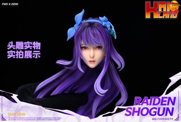 Genshin Impact FWS x ZZDD Studio Raiden Shogun Resin Statue 8