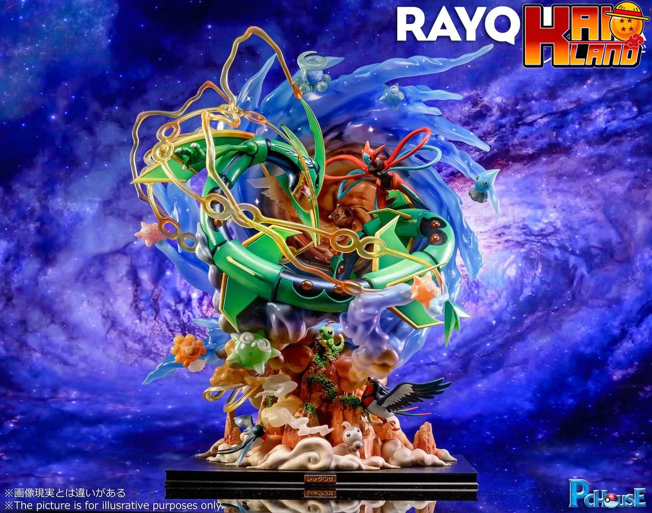 Pokemon PC House Studio Rayquaza Resin Statue
