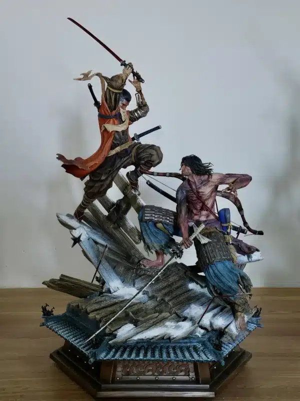 Shadows Die Twice Bard x Corgi Progkit Studio Sekiro Vs Genichiro Ashina Resin Statute 3 2