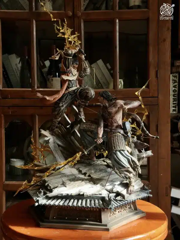 Shadows Die Twice Bard x Corgi Progkit Studio Sekiro Vs Genichiro Ashina Resin Statute 5 1