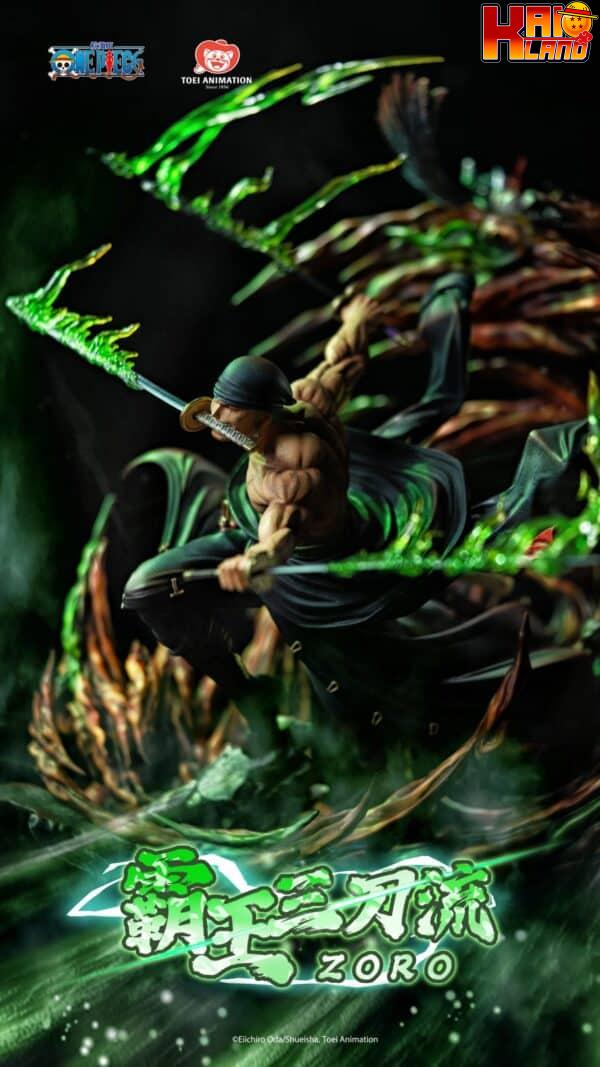 One Piece Roronoa Zoro Overlord Three Sword Style Resin Statue 2