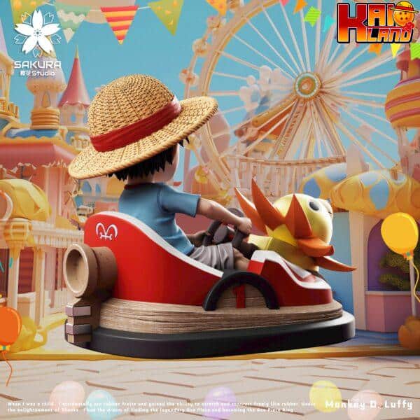 One Piece Sakura Studio Bumper Car Luffy Resin Statue 4