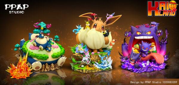 Pokemon PPAP Studio Eevee Evolutions Diorama Resin Statue 9