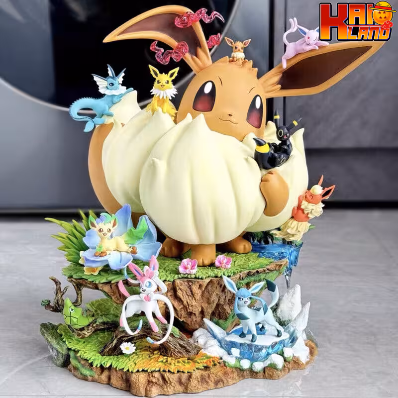 Pokemon PPAP Studio Eevee Evolutions Diorama Resin Statue