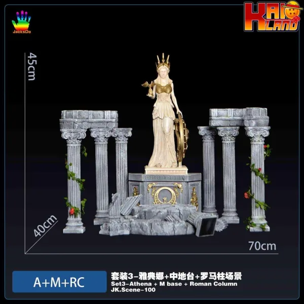 Saint Seiya JacksDo Studio Athena Roman Column Scene Base Resin Statue 5