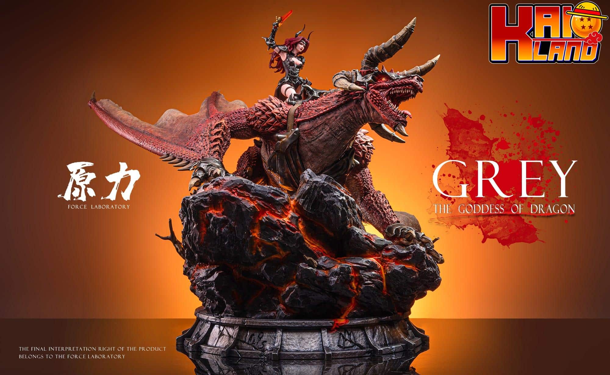 The Goddess Of Dragon Force Studio Grey Resin Statue