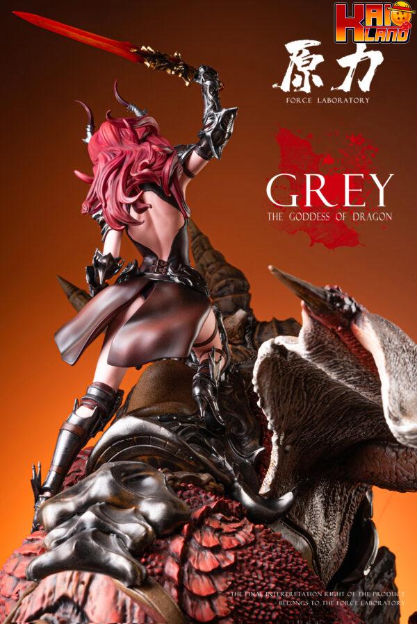 The Goddess Of Dragon Force Studio Gray Licensed Resin Statue 6