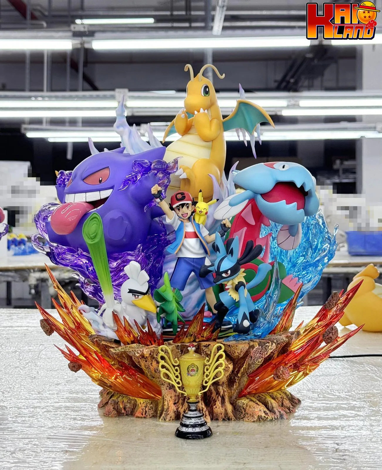 ポケモン EGG スタジオ チャンピオン サトシ 樹脂製スタチュー