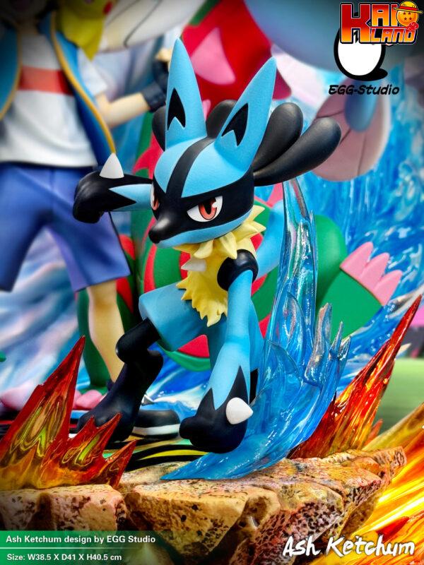 Pokemon EGG Studio Champion Ash Ketchum Resin Statue 4