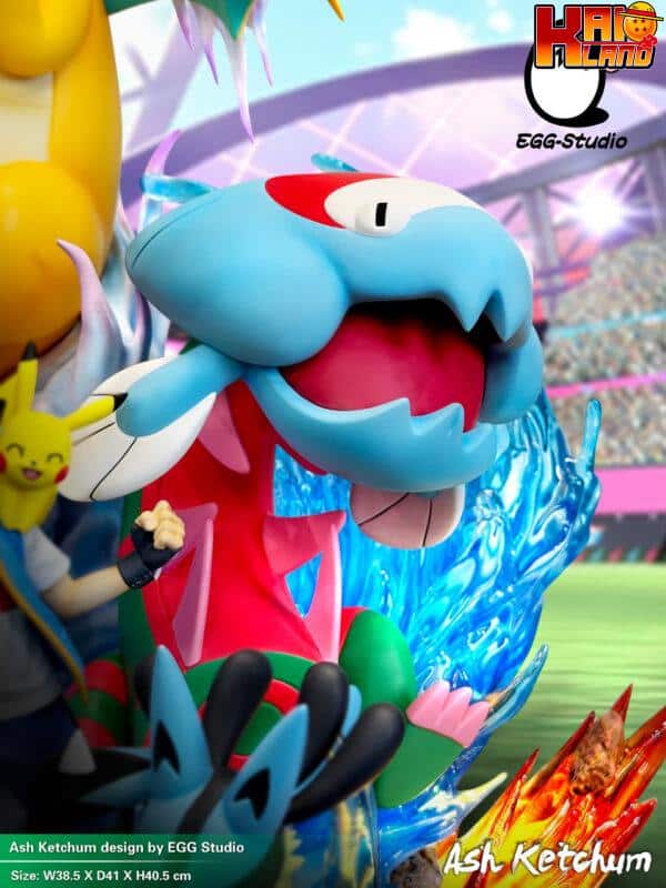 Pokemon EGG Studio Champion Ash Ketchum Resin Statue 6