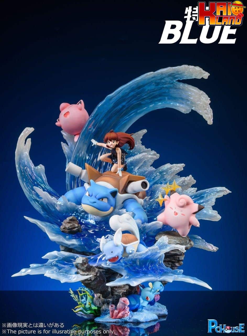Pokemon Pc House Studio Blue Resin Statue