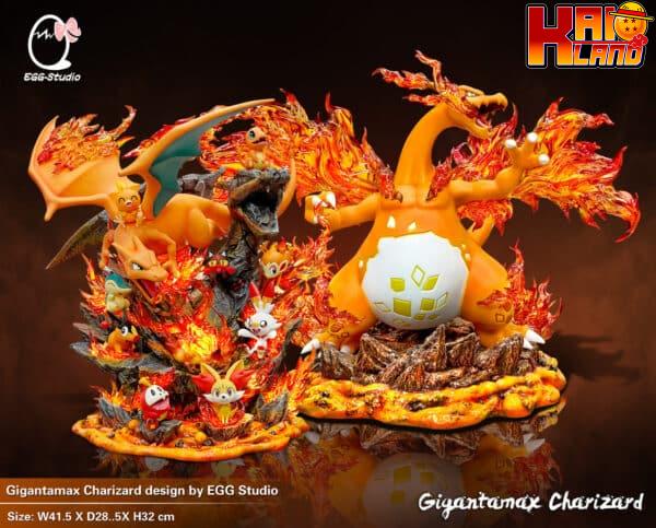 Pokemon Egg studio Gigantamax Charizard Resin Statue 4