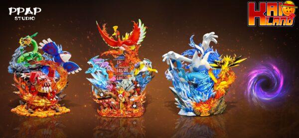 Pokemon PPAP Studio Legendary Ho oH x Three Sacred Resin Statue 5