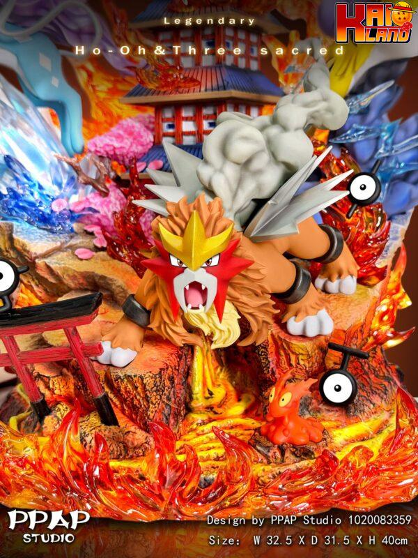 Pokemon PPAP Studio Legendary Ho oH x Three Sacred Resin Statue 6