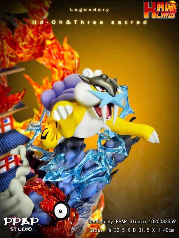 Pokemon PPAP Studio Legendary Ho oH x Three Sacred Resin Statue 7