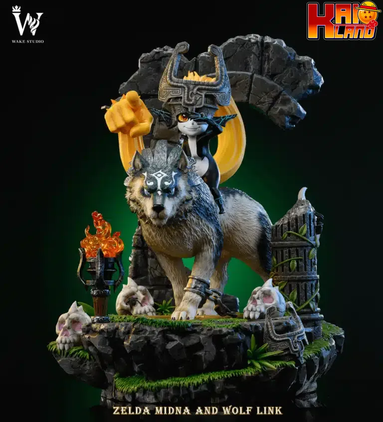 The Legend of Zelda Wake studio Wolf Link x Midna Resin Statue 1