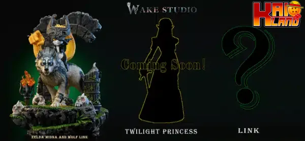 The Legend of Zelda Wake studio Wolf Link x Midna Resin Statue 10