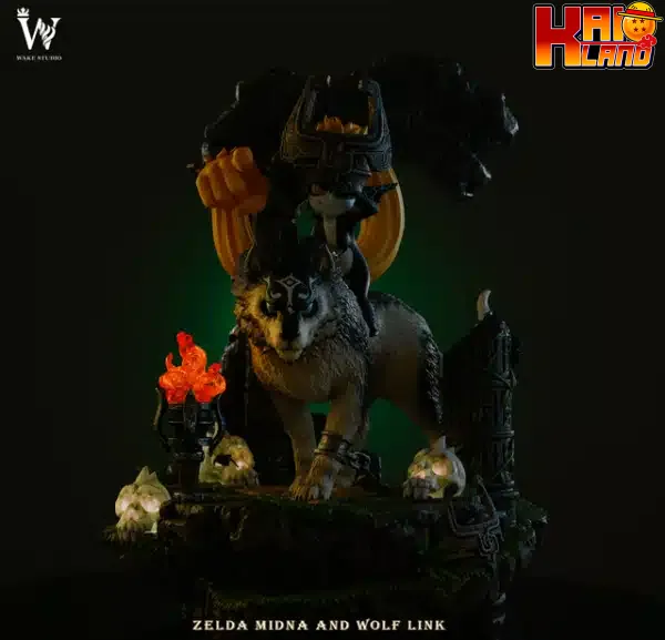 The Legend of Zelda Wake studio Wolf Link x Midna Resin Statue 4