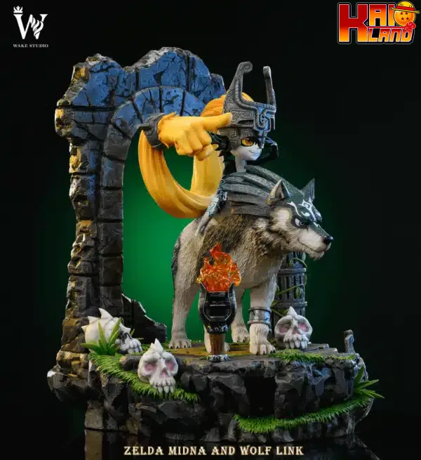 The Legend of Zelda Wake studio Wolf Link x Midna Resin Statue 7