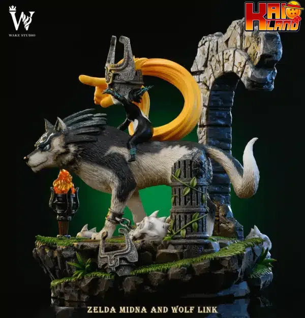 The Legend of Zelda Wake studio Wolf Link x Midna Resin Statue 8
