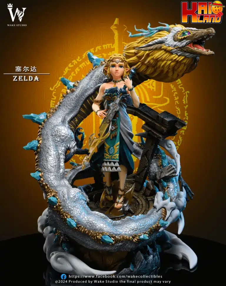 The Legend of Zelda Wake studio Zelda x Dragon Resin Statue 1