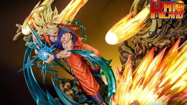 Dragon Ball KD Collectibles SS2 Goku VS SS2 Majin Vegeta Resin Statue 4