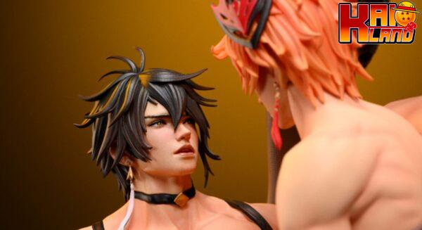 Genshin Impact Power 18 Studio Tartaglia VS Zhongli Resin Statue 4