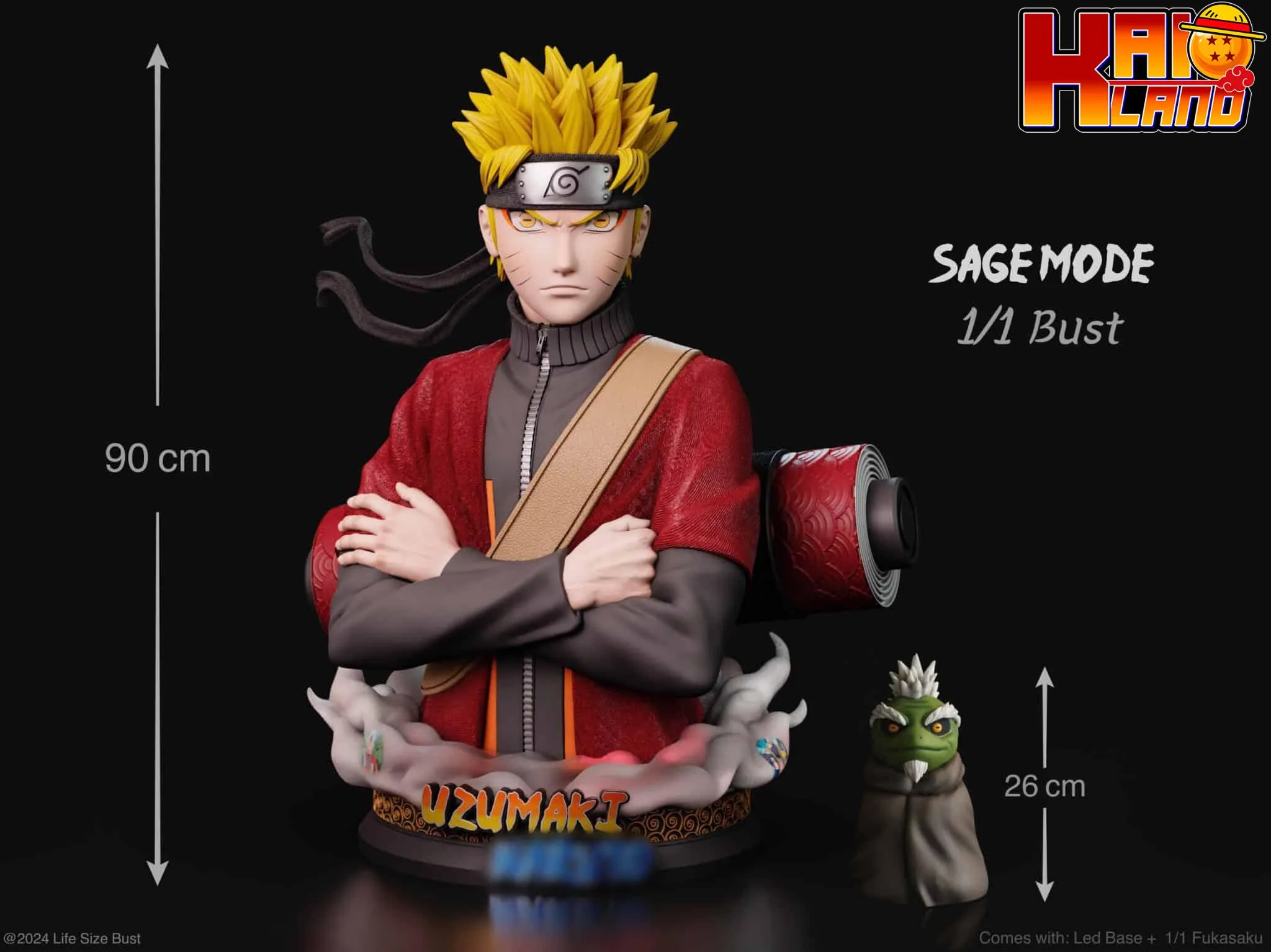 Naruto Real Creation Uzumaki Naruto Sage Mode Bust Resin Statue