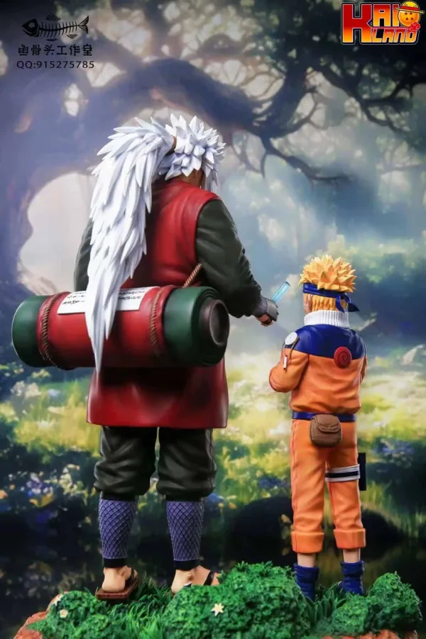 Naruto Fishbones Naruto Kid x Jiraiya Resin Statue 4