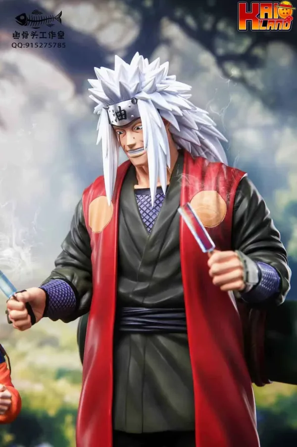 Naruto Fishbones Naruto Kid x Jiraiya Resin Statue 7