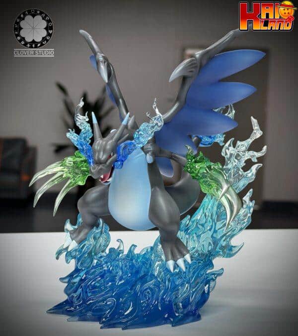 Pokemon Clover Studio Mega Charizard X Resin Statue 3