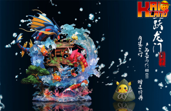 Pokemon Crescent Studio Gyarados Resin Statue 4