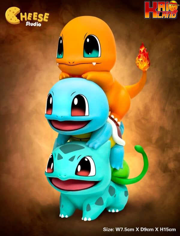 Pokemon EGG x CHEESE Studio Charmander X Squirtle X Bulbasaur Resin Statue 2