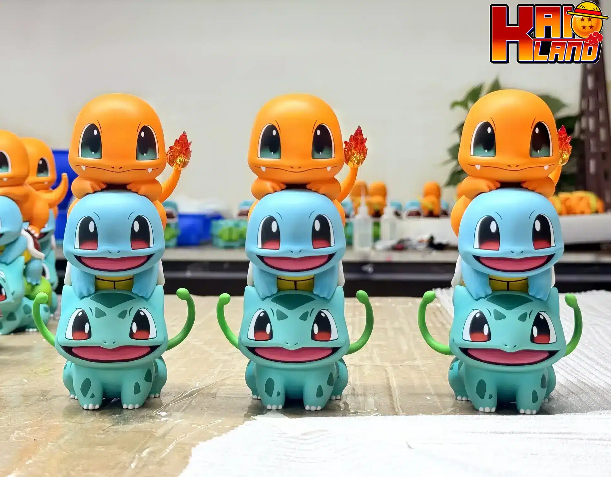 Pokemon EGG x CHEESE Studio Charmander X Squirtle X Bulbasaur Resin Statue