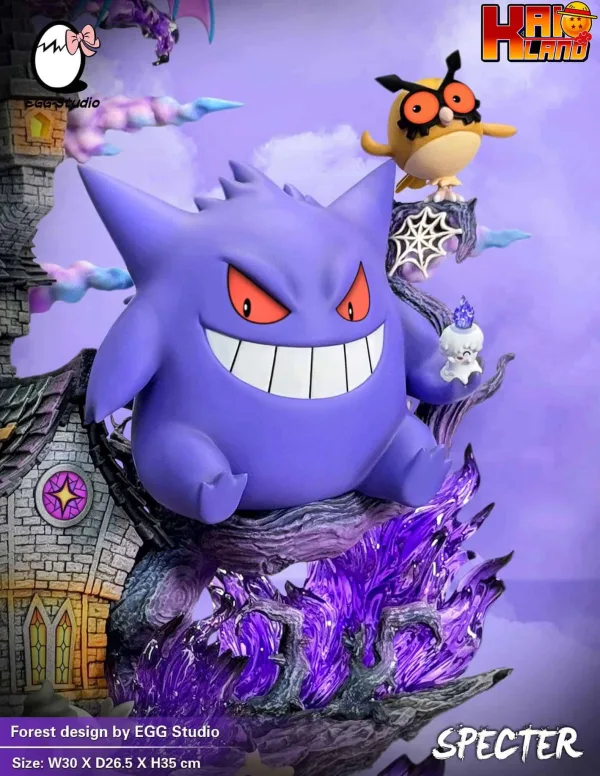 Pokemon Egg Studio type Specter Gengar Resin Statue 2