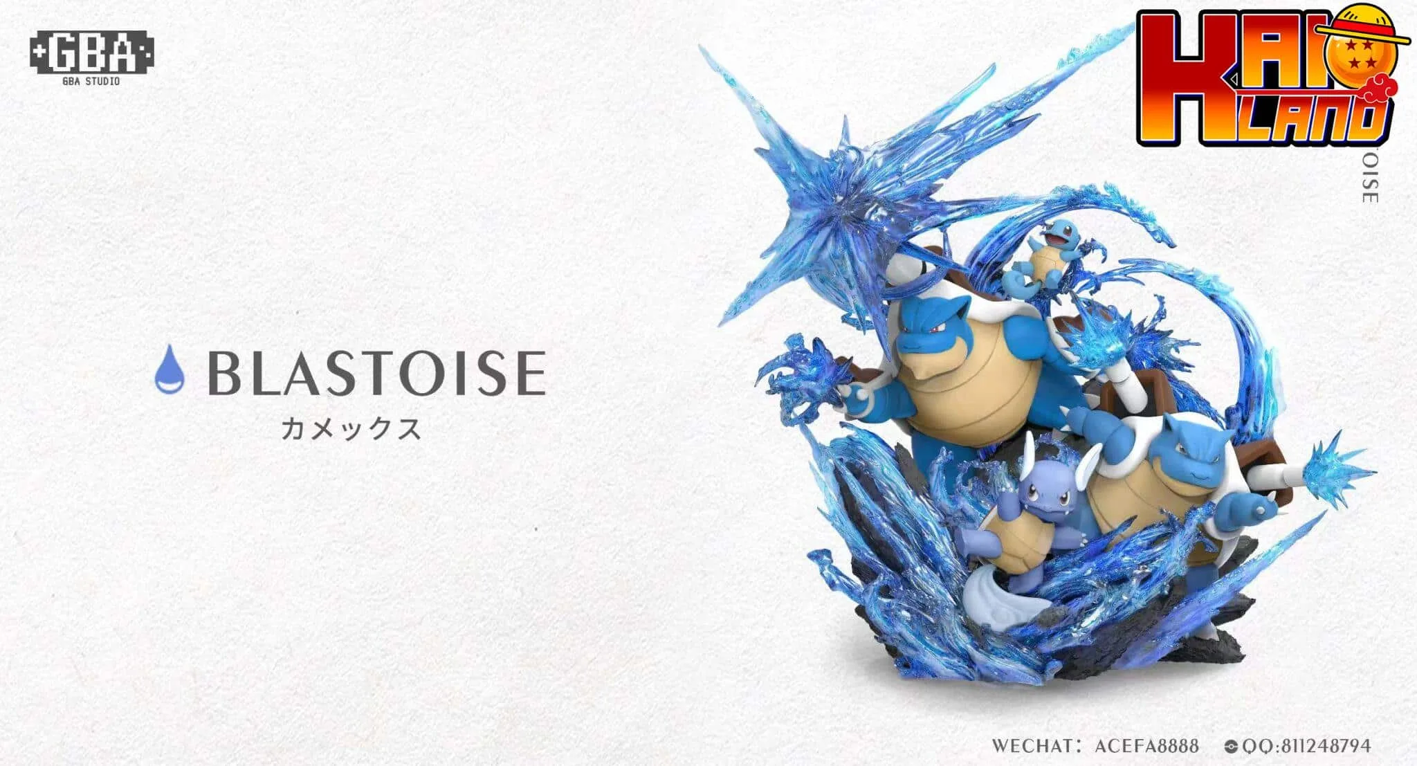 Pokemon GBA Studio Blastoise Max Resin Statue