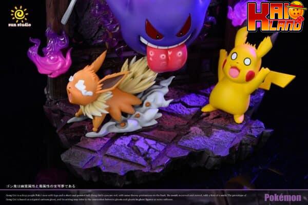 Pokemon Sun Studio Prank Gengar Small Scene x Gengar Wall Hanging Resin Statue 4 6