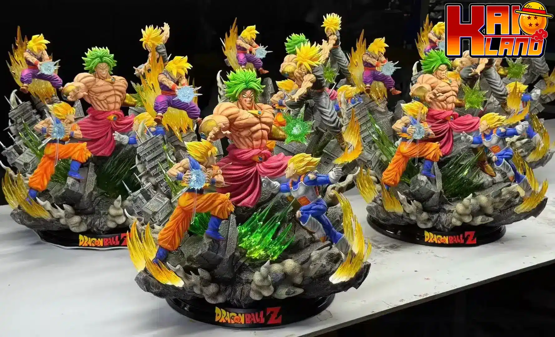 Dragon Ball Kylin Studio Super Saiyans VS Broly Resin Statue
