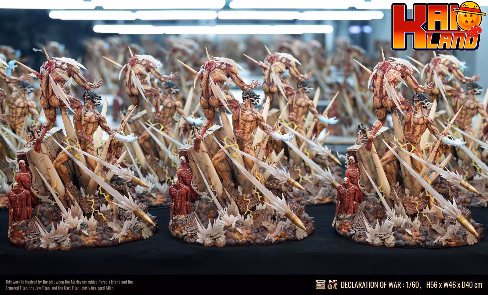 Attack On Titan ZaoHua Studio Declaration Of War Eren x Reiner Resin Statue
