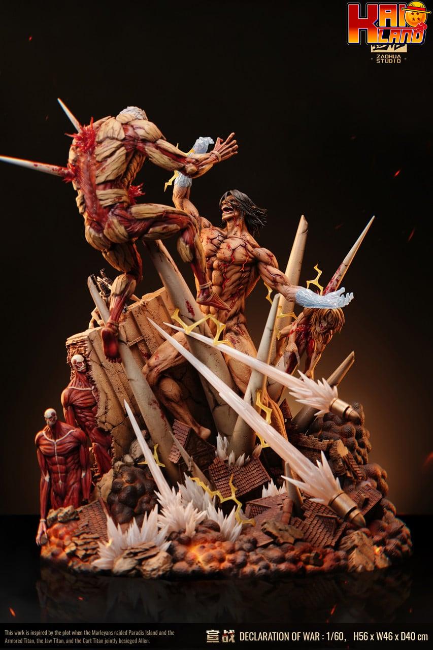 Attack On Titan ZaoHua Studio Declaration Of War Eren x Reiner Resin Statue