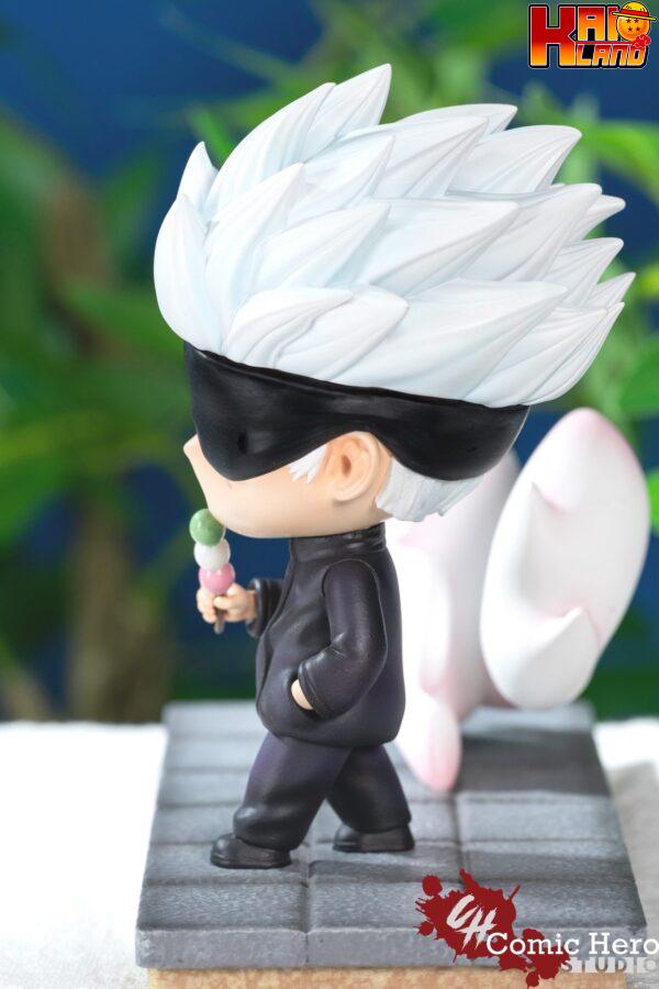 Jujutsu Kaisen Comic Hero Studio Satoru Gojo and Satoru Cat Resin Statue 3
