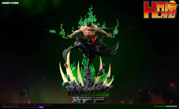 One Piece ChuangYi Studio Purgatory Demon Slash Zoro Resin Statue 0 scaled