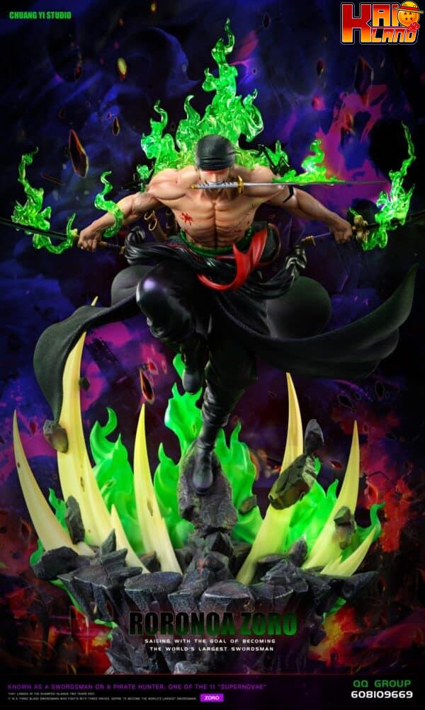 One Piece ChuangYi Studio Purgatory Demon Slash Zoro Resin Statue 1