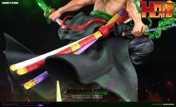 One Piece ChuangYi Studio Purgatory Demon Slash Zoro Resin Statue 3