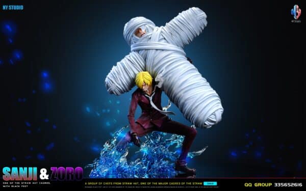 One Piece NY Studio Sanji Carrying Roronoa Zoro Resin Statue 1