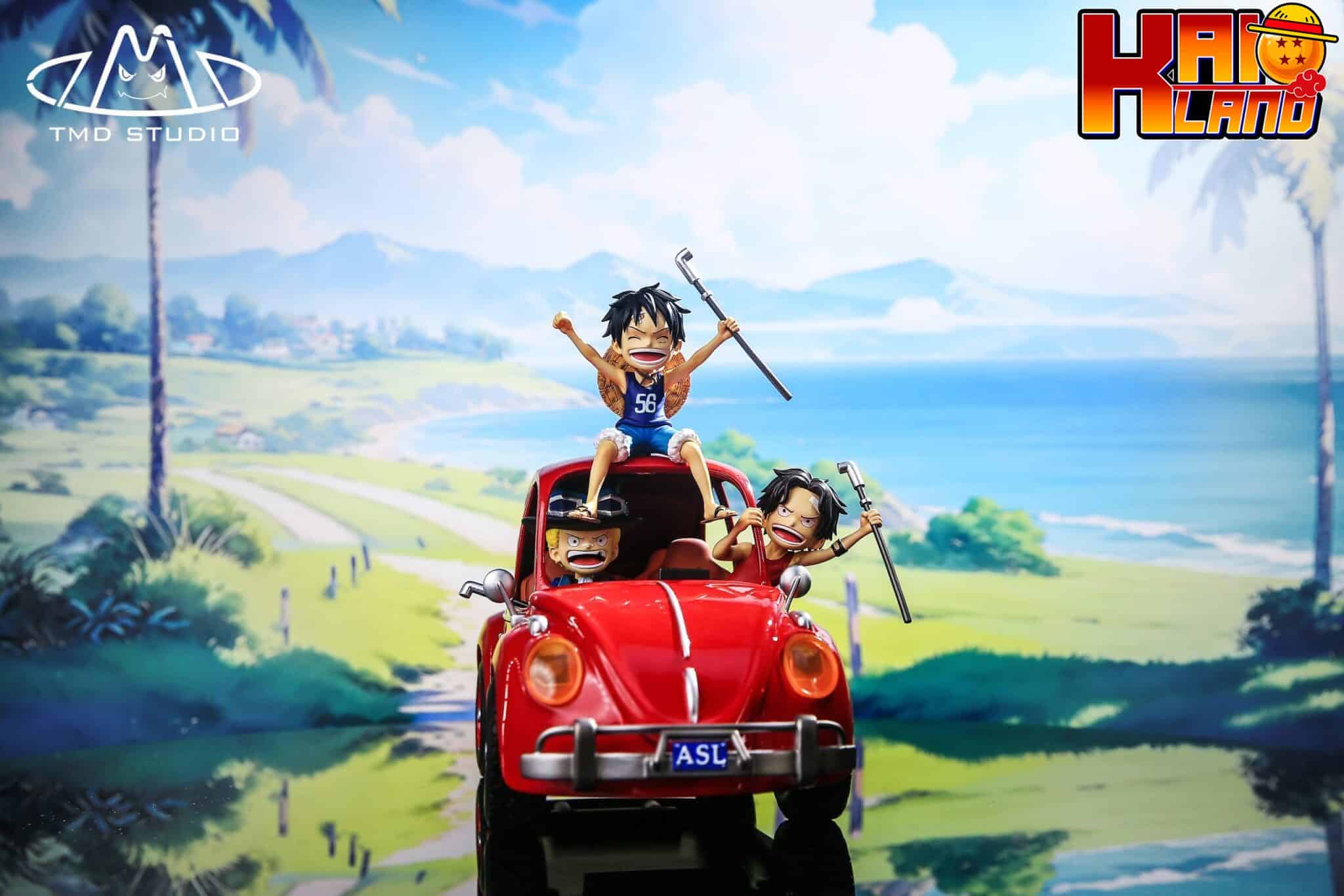 One Piece Toys My Dream Studio Childhood Luffy x Ace x Sabo Resin Statue