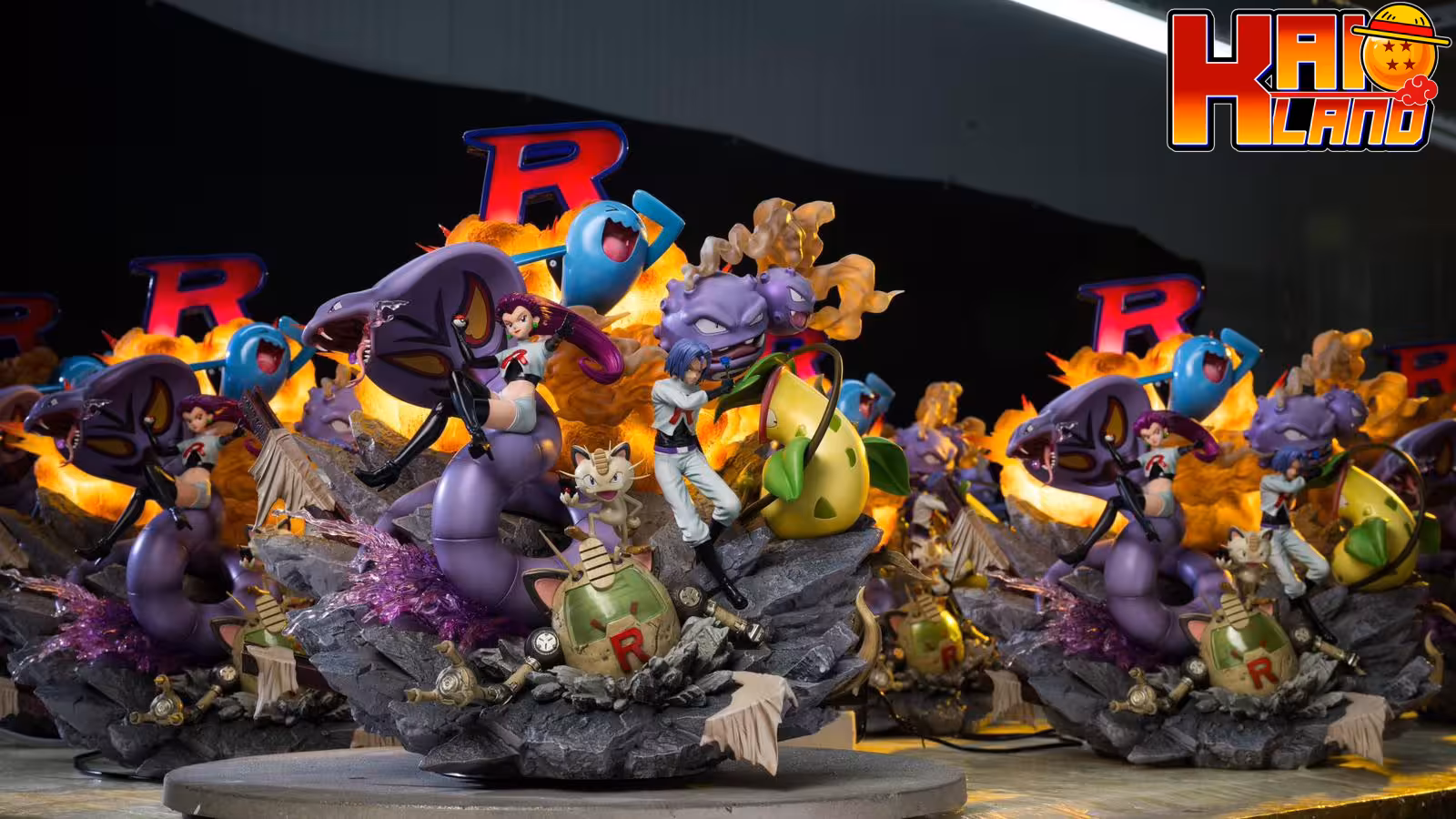 Pokemon Fairy Studio Rocket Team Resin Statue