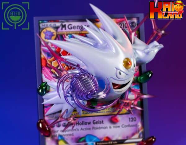 Pokemon Geisha Studio Cards White Mega Gengar Resin Statue 4