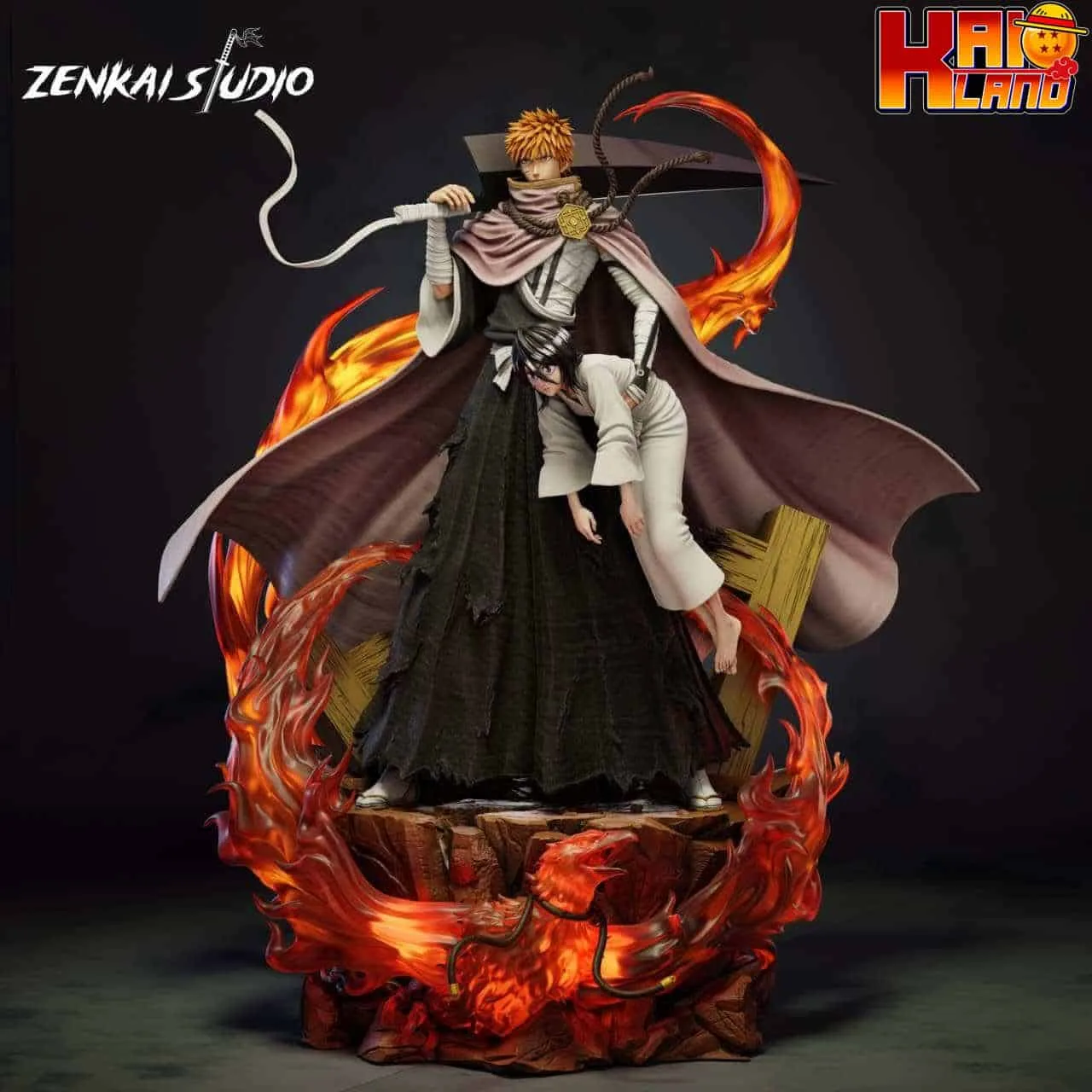 Bleach Zenkai studio Ichigo x Rukia Resin Statue