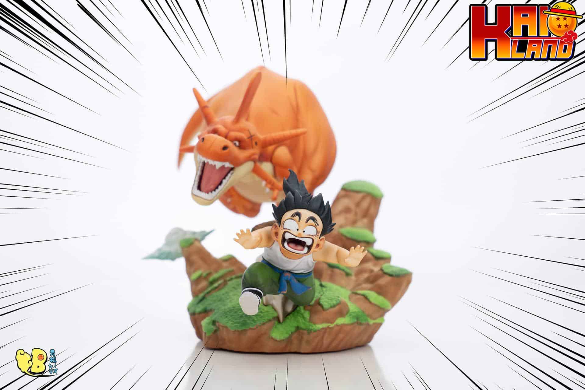 Dragon Ball DB Studio Dinosaur Run After Son Gohan Resin Statue